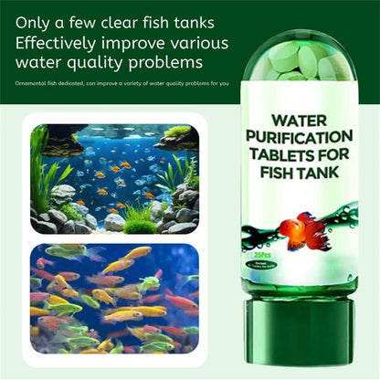 Aquarium Purifying Tablets (Pack of 140) – Safe for All Fish | 1 to 4 tab per 10L
