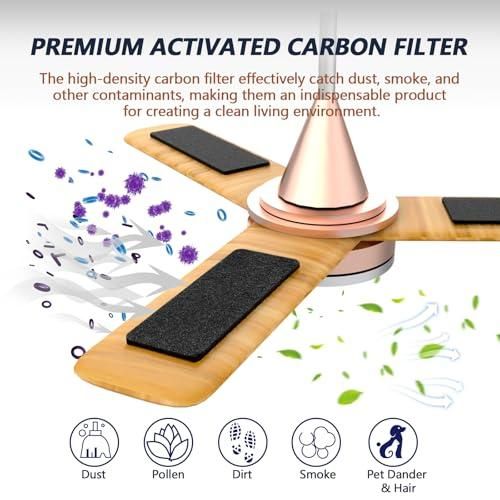 Coconut Shell Carbon Ceiling Fan Air Purifier Pads - 3 Pcs