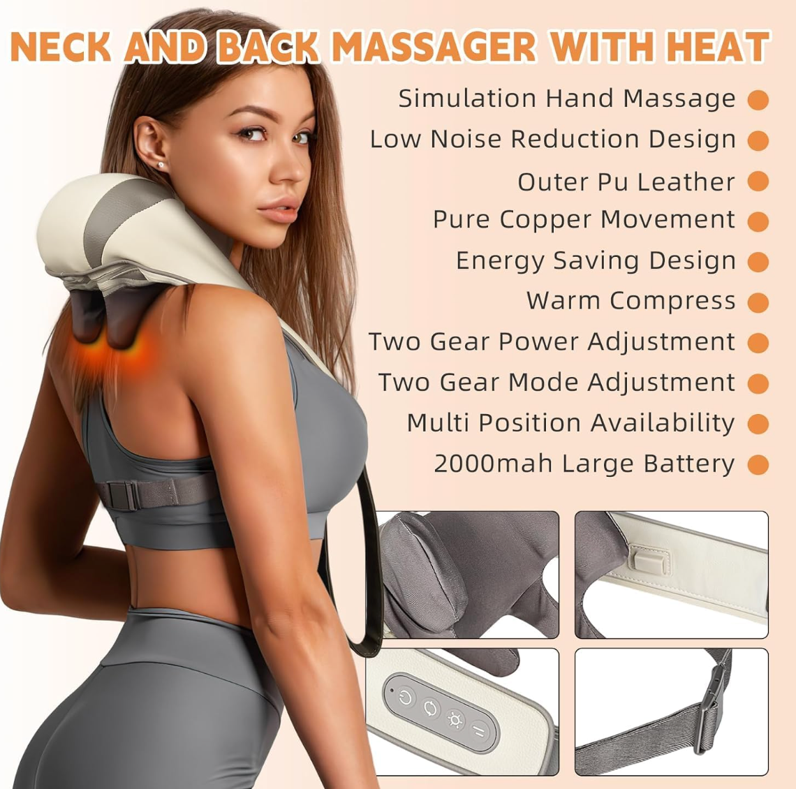 Stress Relief Massager For Neck, Shoulders & Back