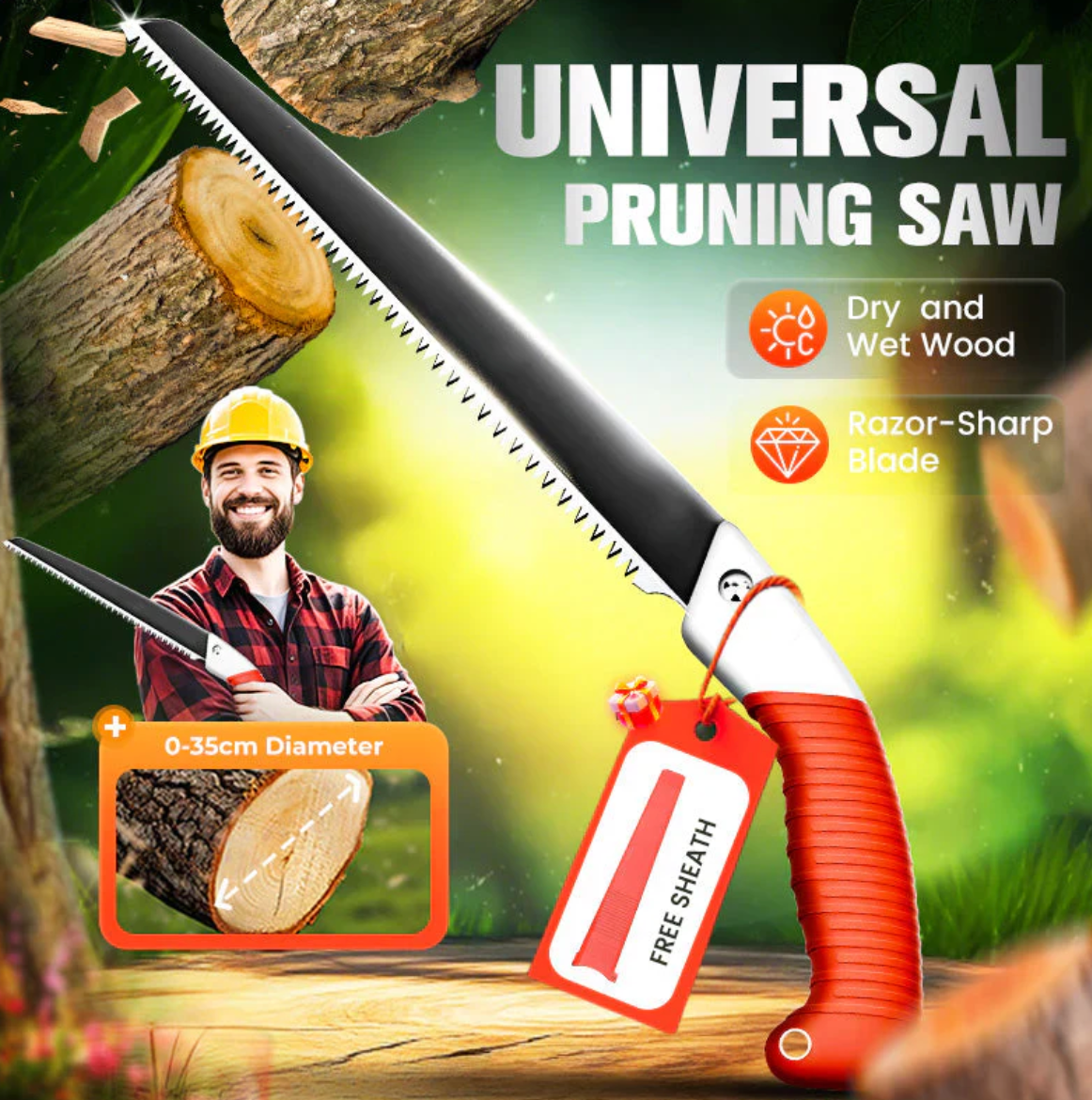 Universal Pruning Foldable Saw with Plastic Cover 🔥