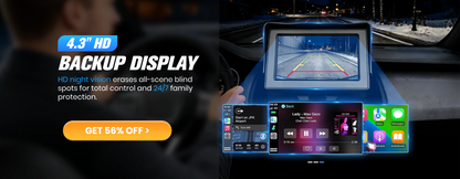 4.3” HD Rear View Monitor -  Compatible With All Vehicle