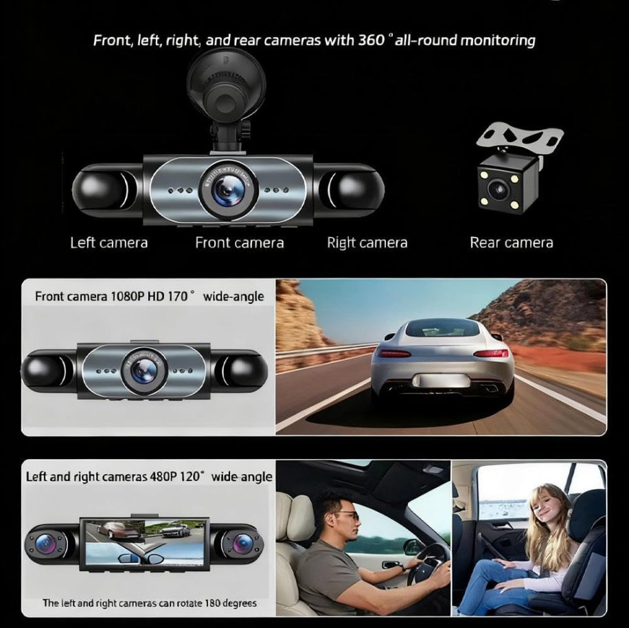 360° Smart Protection Dash Cam for All Cars