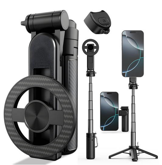 4-in-1 Magnetic Selfie Stick with Tripod - Compatible with All Phone