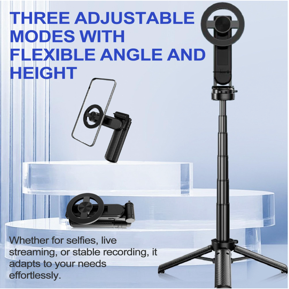 4-in-1 Magnetic Selfie Stick with Tripod - Compatible with All Phone
