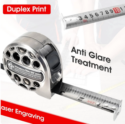 5m Corrosion-Resistant Stainless Steel Magnetic Telescopic Metric Ruler